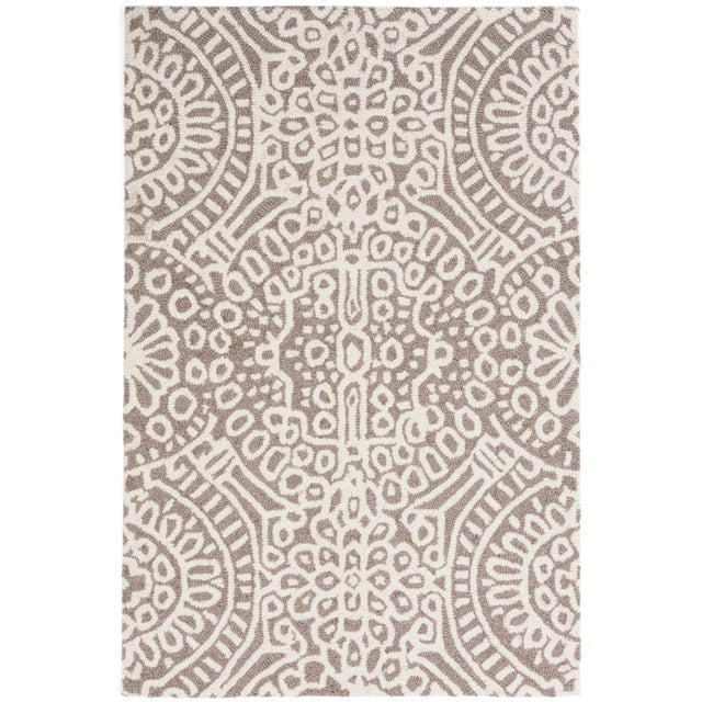 Dash & Albert by Annie Selke Temple Taupe Micro Hooked Wool Rug, 3' x 5' For Sale In Boston - Image 6 of 6