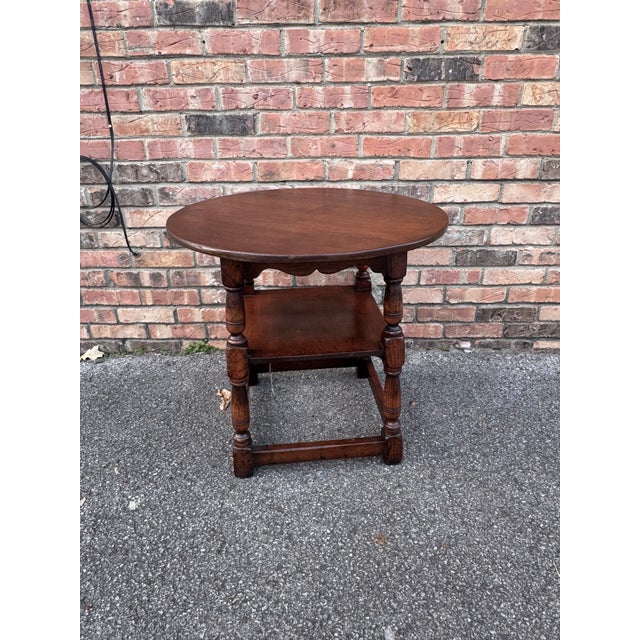 19th Century English Side Table With Shelf For Sale - Image 4 of 8