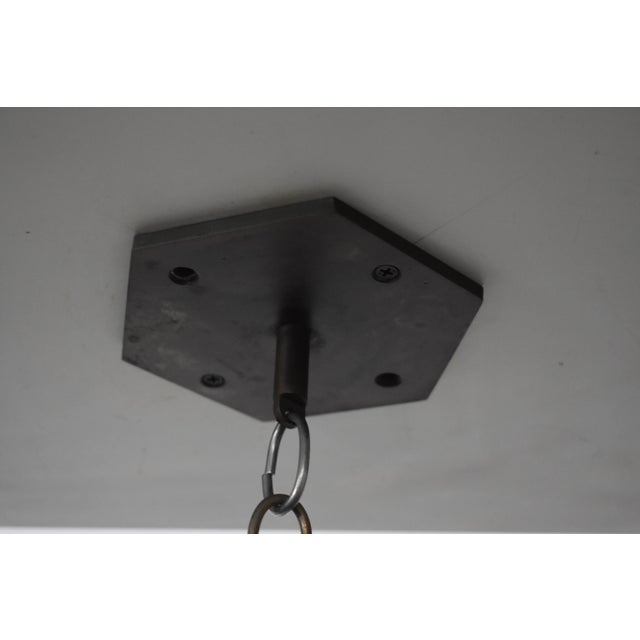 Contemporary Hanging Planter With Hexagonal Canopy For Sale - Image 4 of 9