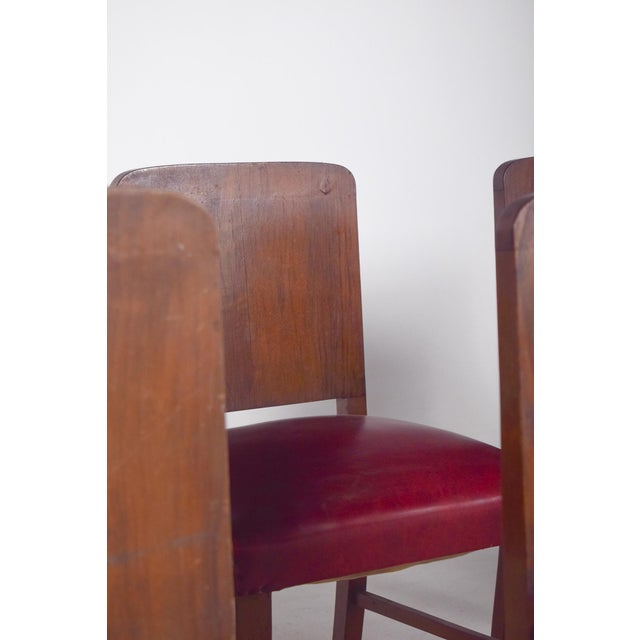 Art Deco Portuguese Dining Chairs, 1940s, Set of 8 For Sale - Image 4 of 11