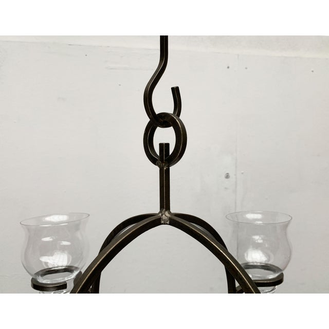 Metal Mid-Century Danish Metal and Glass Candleholder Pendant, 1960s For Sale - Image 7 of 18