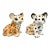 Vintage Shafford Japan Ceramic Leopard Cub Figurines — Hand-Painted Pair — Hollywood Regency / Whimsical For Sale
