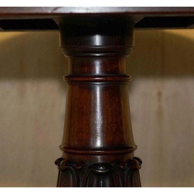 William IV Hardwood & Green Leather Library Dining Table, 1830s For Sale - Image 6 of 18