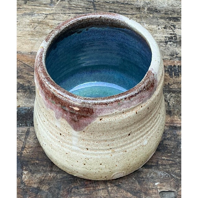 Late 20th Century Vintage Original Studio Pottery Vase For Sale - Image 5 of 12