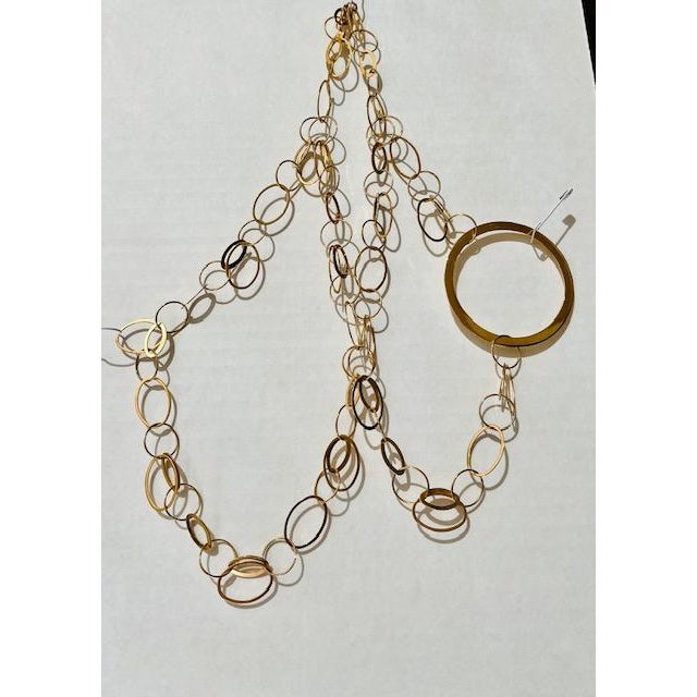 Vintage Lana 14k Gold Double Layer Hoops Necklace, Statement Luxury, Adjustable Clasp For Sale - Image 12 of 12