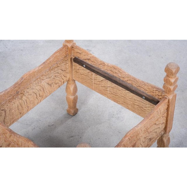 Brown Oak Planter Stand by Henning Kjærnulf, Denmark, 1960s For Sale - Image 8 of 9