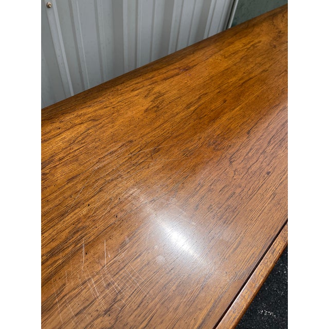 Brown 1960s Dixie 9-Drawer Brutalist Walnut Triple Long Dresser For Sale - Image 8 of 12