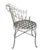 Late 19th Century French Wrought Iron Garden Chair in the Style of Salterini in Silver For Sale In Oklahoma City - Image 6 of 7