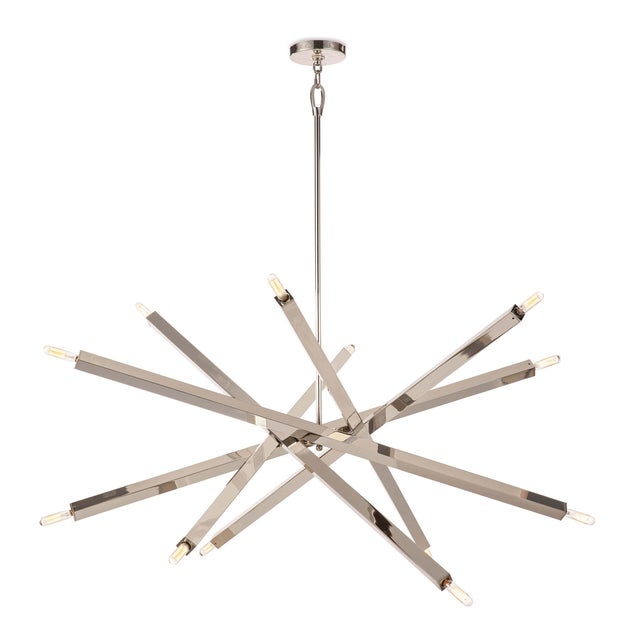 Metal Regina Andrew Viper Chandelier in Polished Nickel For Sale - Image 7 of 7