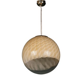 Vintage Large Murano Ball Pendant Lamp from Veart, Italy, 1970s For Sale