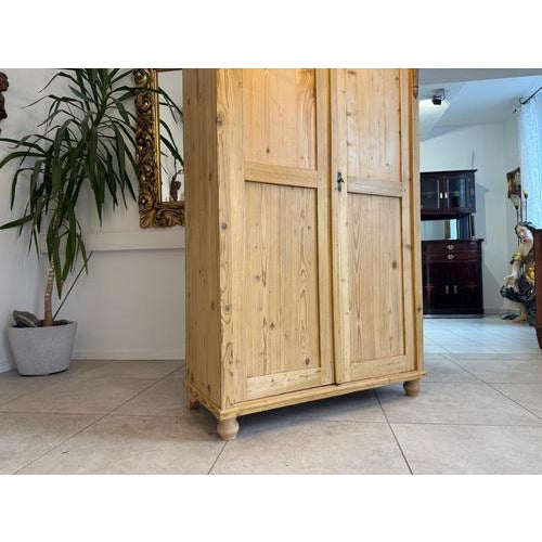 Antique Farmhouse Wardrobe in Wood, 1875 For Sale - Image 8 of 9