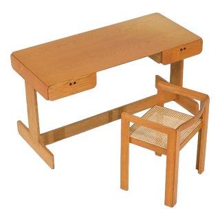 Samara Desk and Armchair by Derk Jan de Vries for Maisa, Belgium, 1977, Set of 2 For Sale