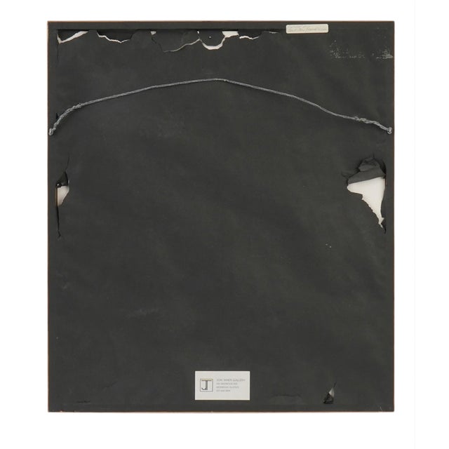 1980s 1986 Framed Seated Female Nude Oil Pastel on Paper For Sale - Image 5 of 8