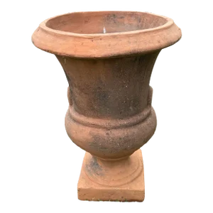 Vintage Aged Urn Style Tall Terra Cotta Planter