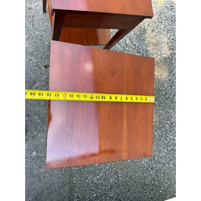 Pair of American Shaker Style 2 Tier Side Tables by Suter's Handcrafted Furniture For Sale In Washington DC - Image 6 of 12