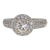 Natural Diamond Halo Engagement Ring, Size 6 For Sale