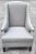 Grey Midcentury Style Wing Back Chair For Sale - Image 9 of 9