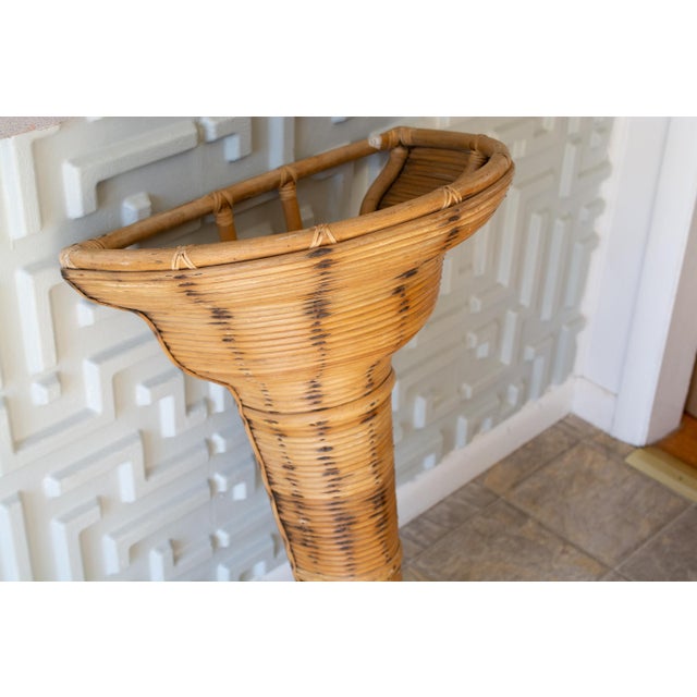 1980s Pencil Reed Wall Vase Sculpture For Sale - Image 4 of 11