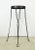 Pair of Restored Vintage Black Steel Frame Round Oak Plant Stands For Sale - Image 4 of 9