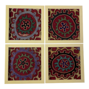 Set of Four Antique Suzani Wall Hanging