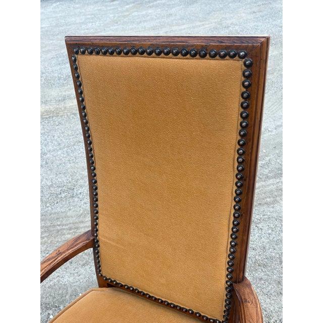 Henredon Vintage Henredon Artefacts Upholstered Oak Dining Chairs - Set of 8 For Sale - Image 4 of 12