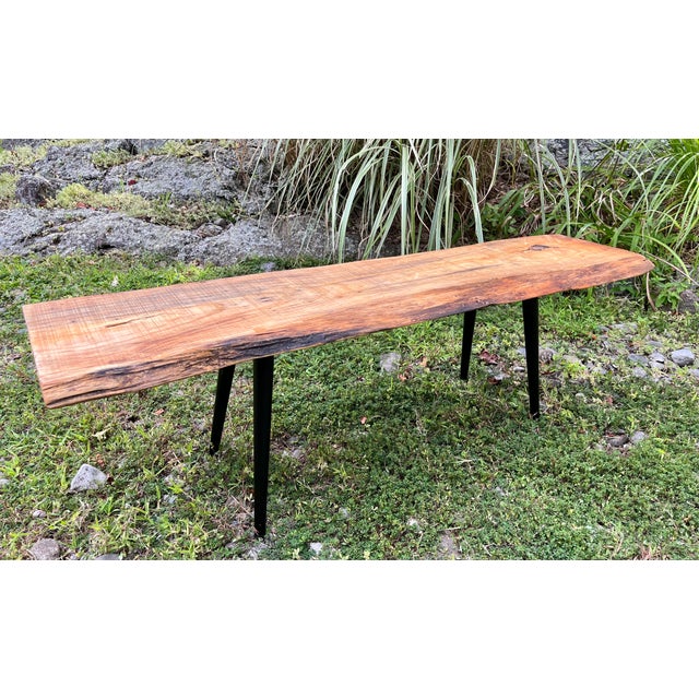 Live Edge Coffee Table Mid Century Styling For Sale - Image 9 of 10