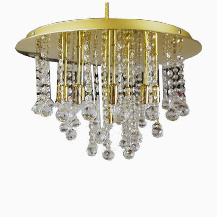 German Crystal and Brass Ceiling Lamps from Faustig, 1980s, Set of 2 For Sale - Image 11 of 11