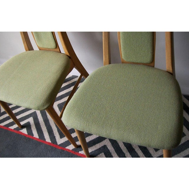 Mid-Century Modern Set of Vintage Oak Eva Side Chairs by Niels Koefoed For Sale - Image 3 of 8