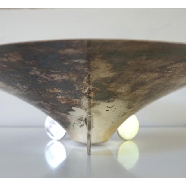 Bauhaus Bowl in Silver-Plated Brass by Paul Haustein for WMF Ikora, 1920s For Sale - Image 11 of 16