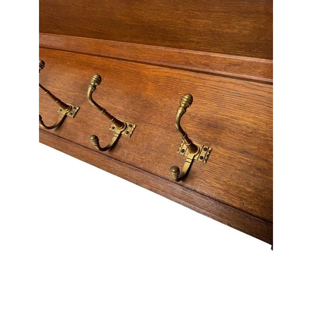 Wood Arts & Crafts Wall Coat Rack by Kobus De Graaff, 1900s For Sale - Image 7 of 11