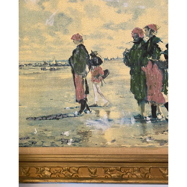 Impressionist Impressionist Revival Beach Scene Painting, in the Manner Pierre-Auguste Renoir For Sale - Image 3 of 6