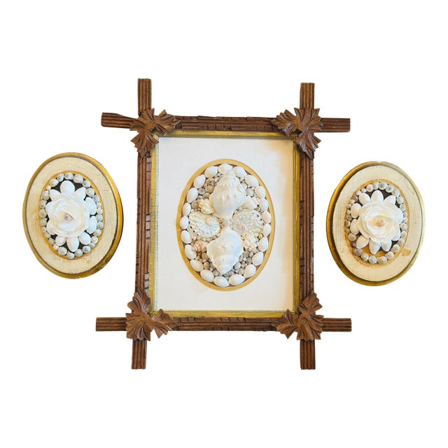 Collection of Vintage Shell Art For Sale