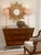 Antique patina iron and brass, adjustable 29"-35" 35h x 6.5w x 6.5d Shade Dimensions: top(9) bottom(10) side(10)