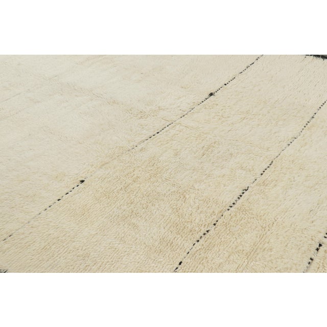 Rug & Kilim Rug & Kilim’s Moroccan Style Rug in White and Black Tones For Sale - Image 4 of 8