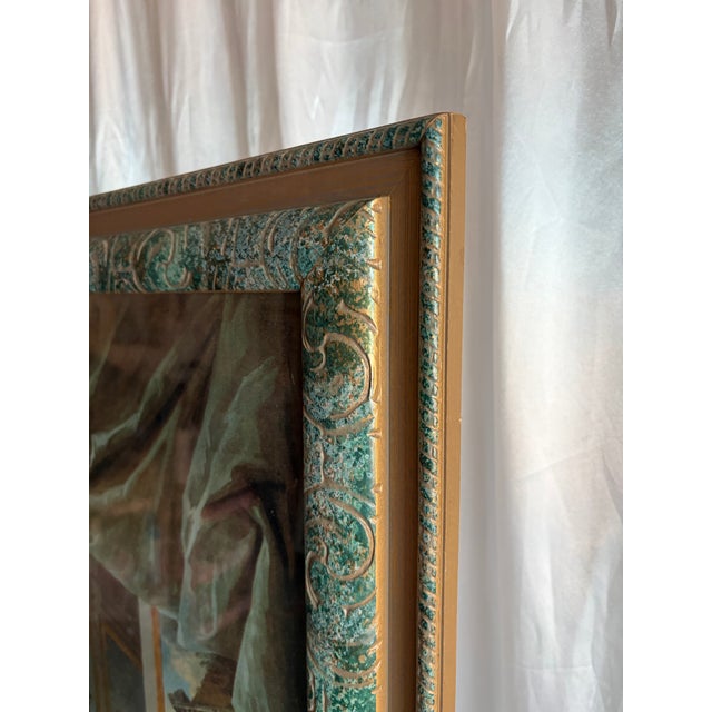 Green Mid 20th Century Massive Framed Pannini “Gallery of Views of Ancient Rome” — Grand Tour Architectural Fantasy, 57" For Sale - Image 8 of 12