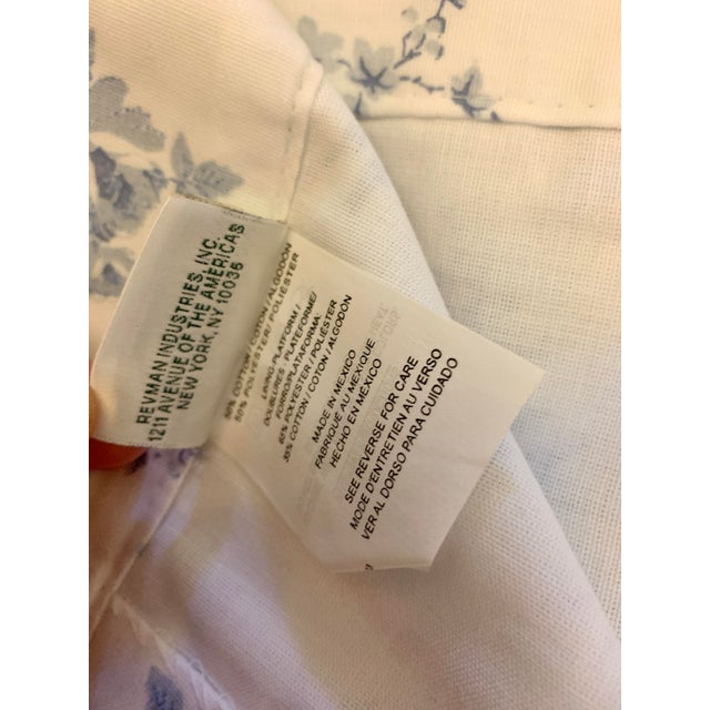 1970s Vintage Late Century 20th 1970-1999 Laura Ashley Sophia Blue Floral Window Panels, Lined, Rod Pocket- a Pair For Sale - Image 5 of 12