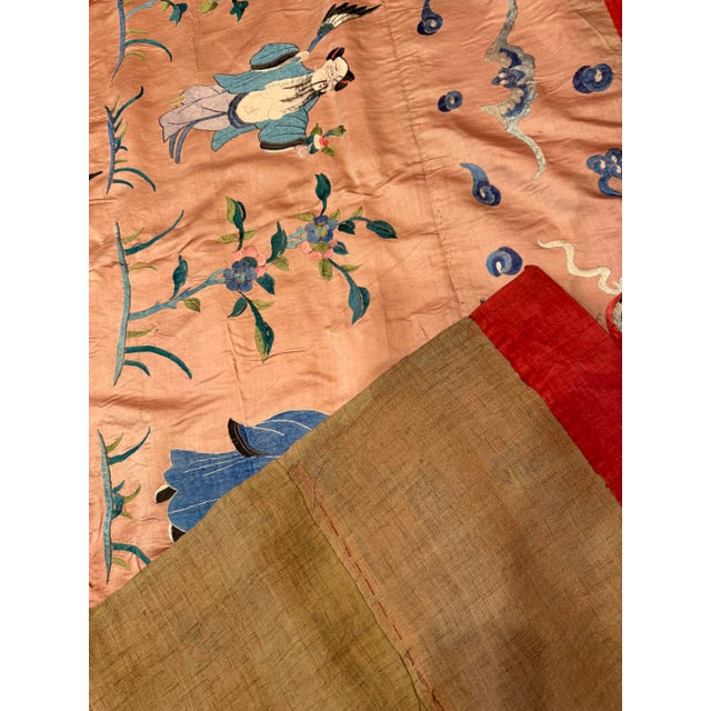 Ceremonial Chinese Emboidered Hanging Late Qing Dynasty For Sale - Image 10 of 11