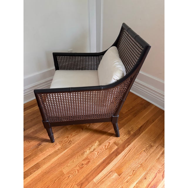 1990s Pair of Cane Accent Chairs For Sale - Image 4 of 7