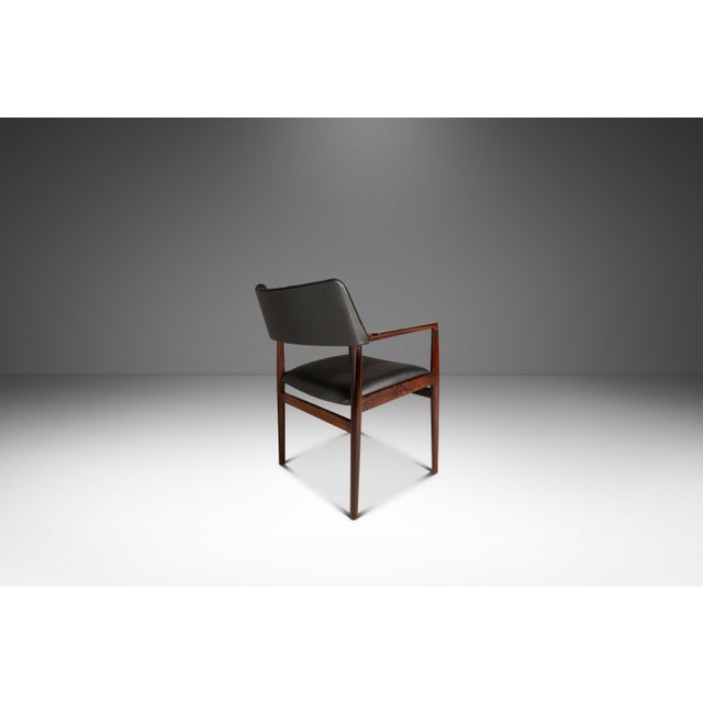 Erik Wørts Set of Two (2) MCM Danish Modern Armchairs in Rosewood & Leather by Erik Wørts for Soro Stolefabrik, Denmark, C. 1960's For Sale - Image 4 of 18