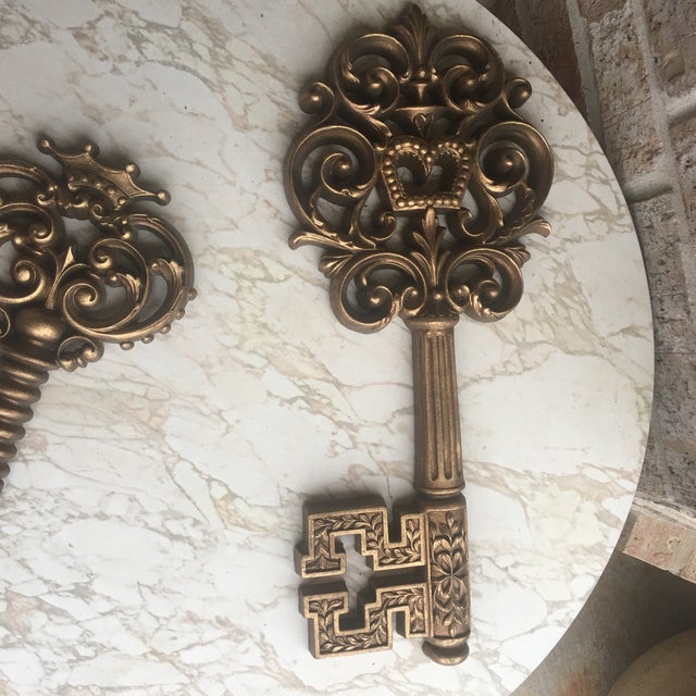 Vintage Burwood Products Skeleton Key Wall Decor A Pair Chairish