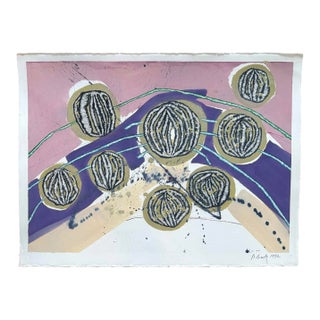 Barbara Beck. 1992 Abstract Painting on Paper - Signed/Dated/Unframed For Sale