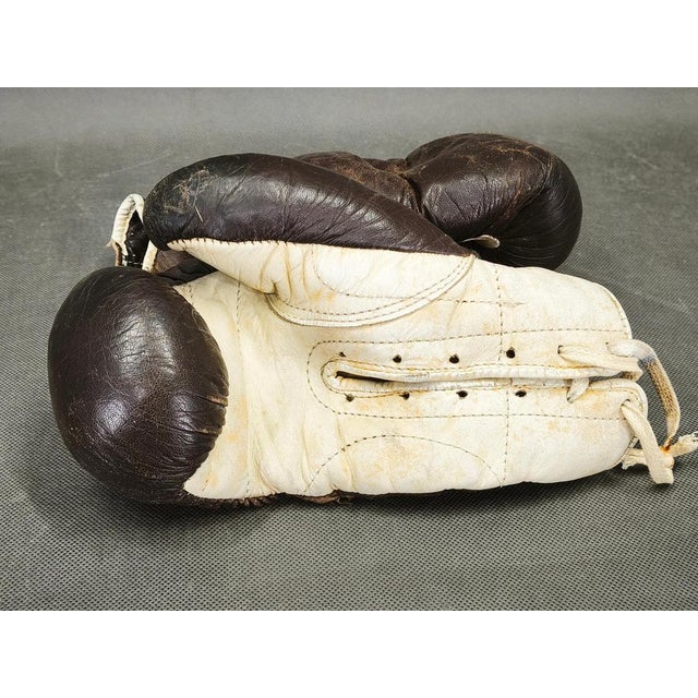 1940s Leather Boxing Gloves and Punching Ball, Czechoslovakia, 1940s, Set of 3 For Sale - Image 5 of 10