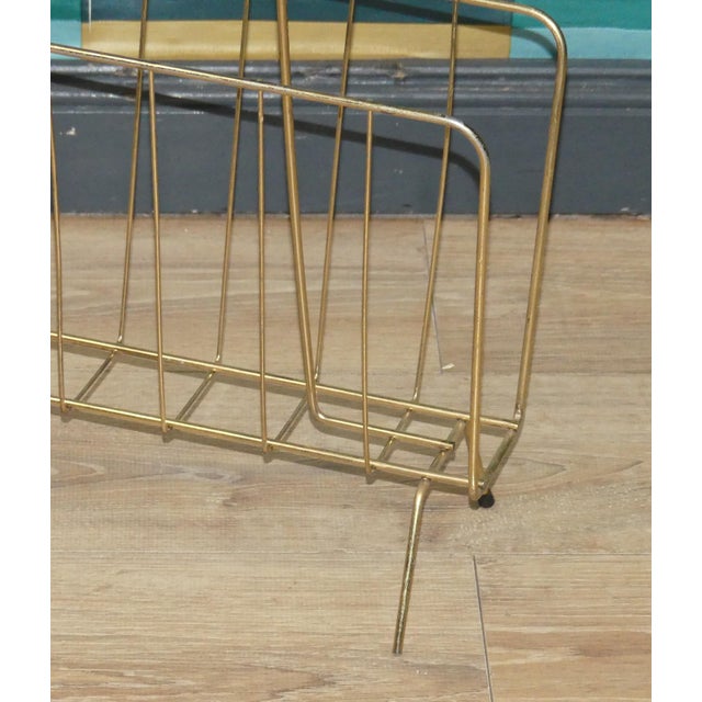 Brass Wire Magazine Rack, 1950s For Sale - Image 6 of 7