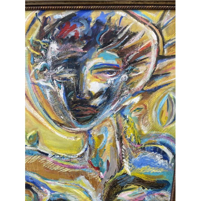 Large (43" x 66") oil painting on canvas by Peruvian artist Mishelle Ramos de los Santos The vibrant colors and large...