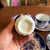 Ceramic Antique Gaudy Welsh Crescent Pinwheel Flow Blue Cups & Saucers, Set of 5, Circa 1840s For Sale - Image 7 of 12