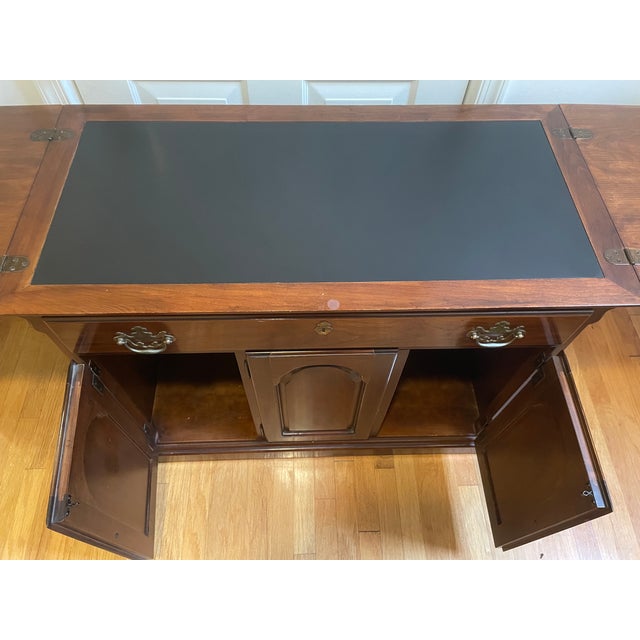Drexel Heritage Drexel Heritage "Vintage Cherry" Expandable Flip-Top Server Bar Cabinet For Sale - Image 4 of 17