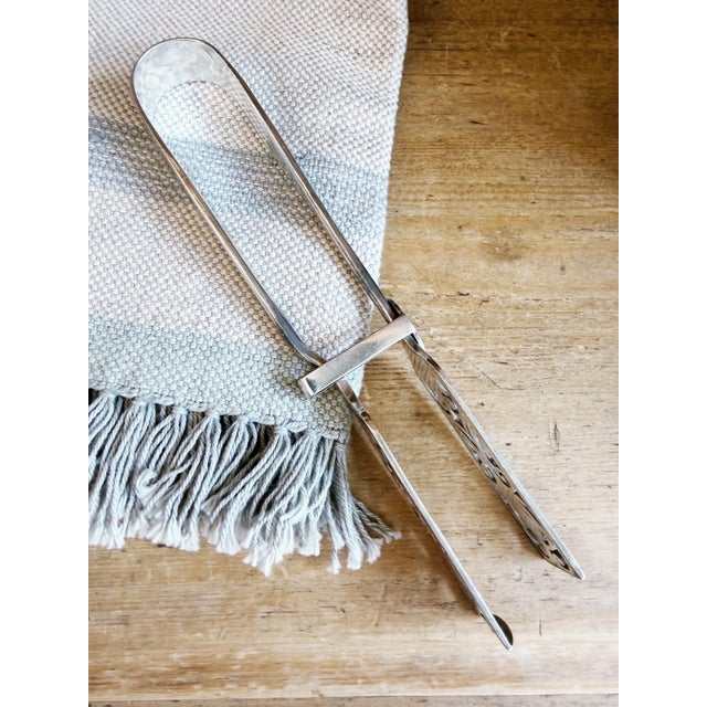 Antique Royal Mail Steamship Silver Plated Asparagus Tongs For Sale In New York - Image 6 of 8