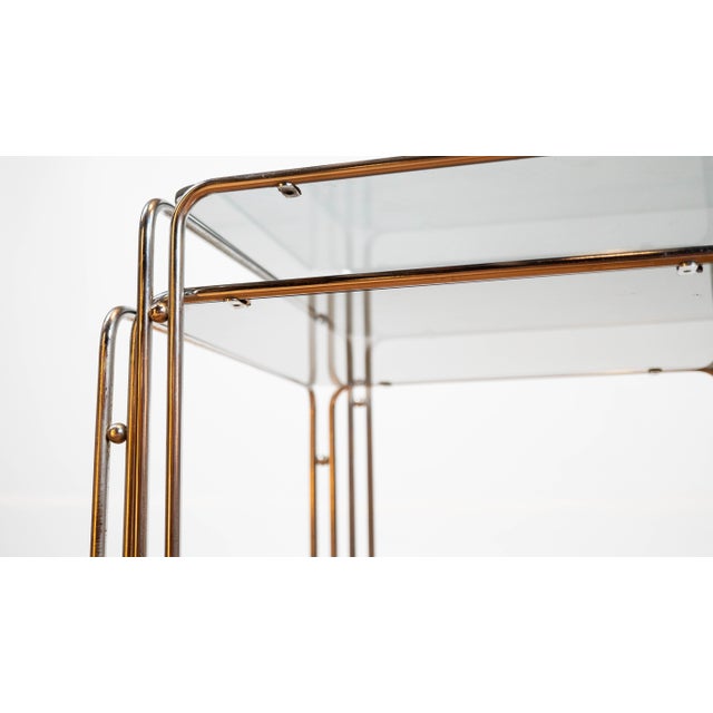 1970s Mid Century Chrome Nesting Tables, Set of 2 For Sale - Image 16 of 16