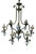 Stunning Vintage Porcelain and Brass Chandelier. From ceiling cap to bottom point of chandelier is 40", width is 23" All...