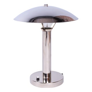 Bauhaus Table Lamp in Chrome and Steel from Miroslav Prokop, Czech, 1930s For Sale
